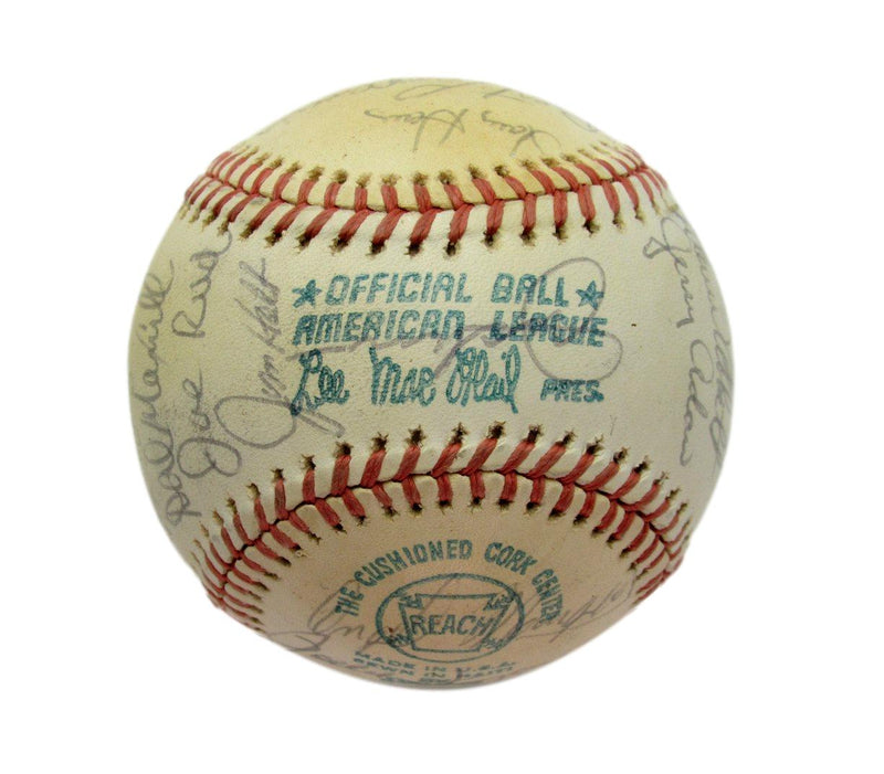 1970s Oakland A's Team Signed OAL Baseball (30)  Catfish Hunter Vida Blue 193599
