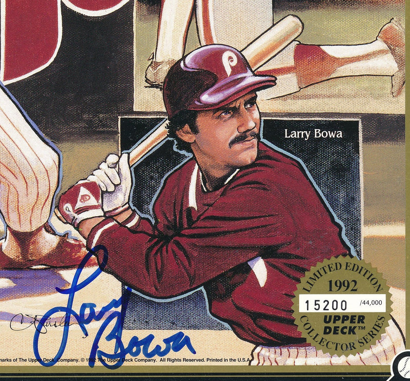 1992 Upper Deck Signed by 3 Phillies 8x10 Print McGraw Luzinski Bowa 193541