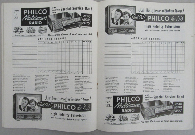 1952 MLB All-Star Game Program at Philadelphia 193547
