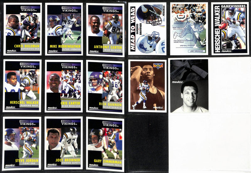 1991 Pinnacle Football Minnesota Vikings Team Set (14) Cards 189292