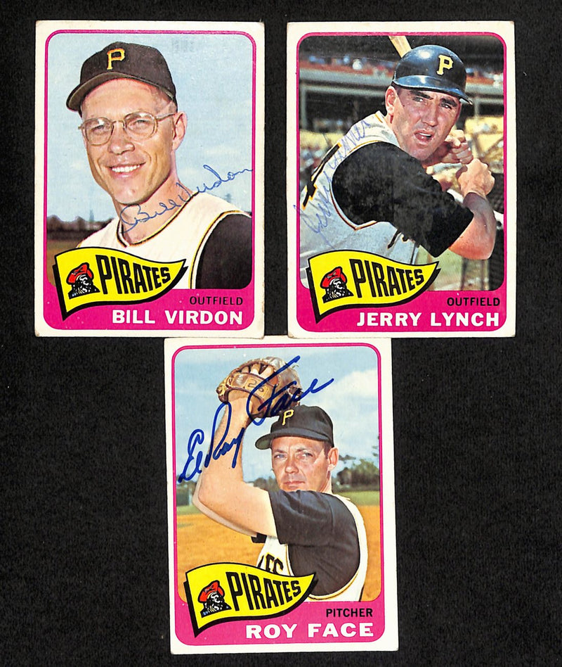 Lot of (3) Signed/Auto Vintage 1965 TOPPS Baseball Cards Phillies 189393