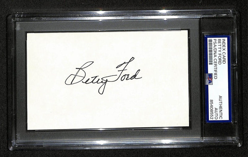 Betty Ford Signed/Autographed 3x5 Index Card 1st Lady PSA/DNA 194200