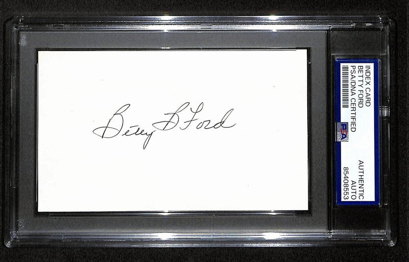 Betty Ford Signed/Autographed 3x5 Index Card 1st Lady PSA/DNA 194201