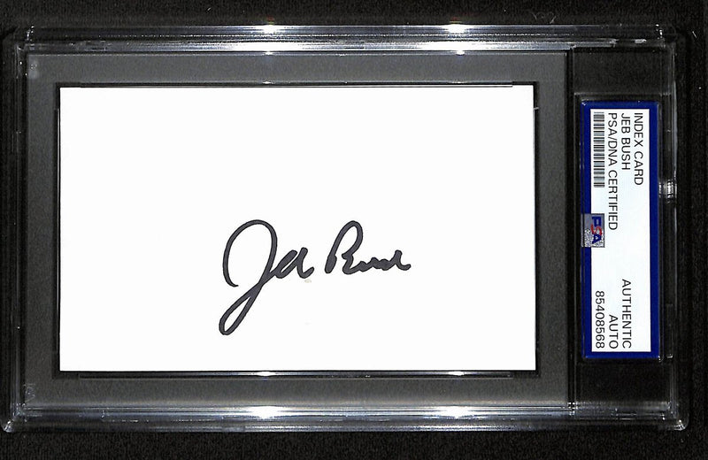 Jeb Bush Signed/Autographed 3x5 Index Card Governor PSA/DNA 194207