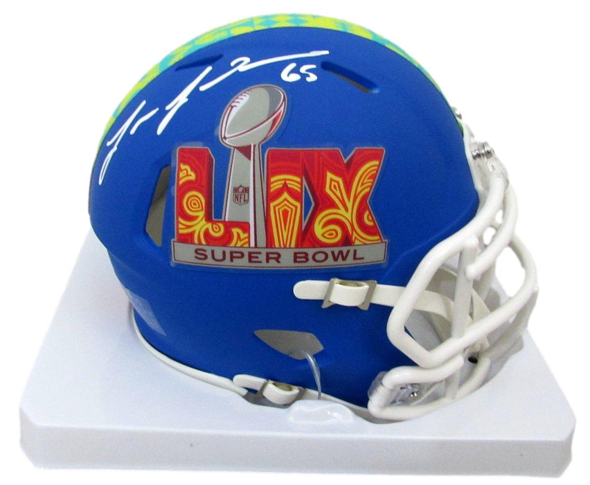 Lane Johnson Signed/Autographed Super Bowl 59 Mini Helmet Eagles PSA/DNA 193553