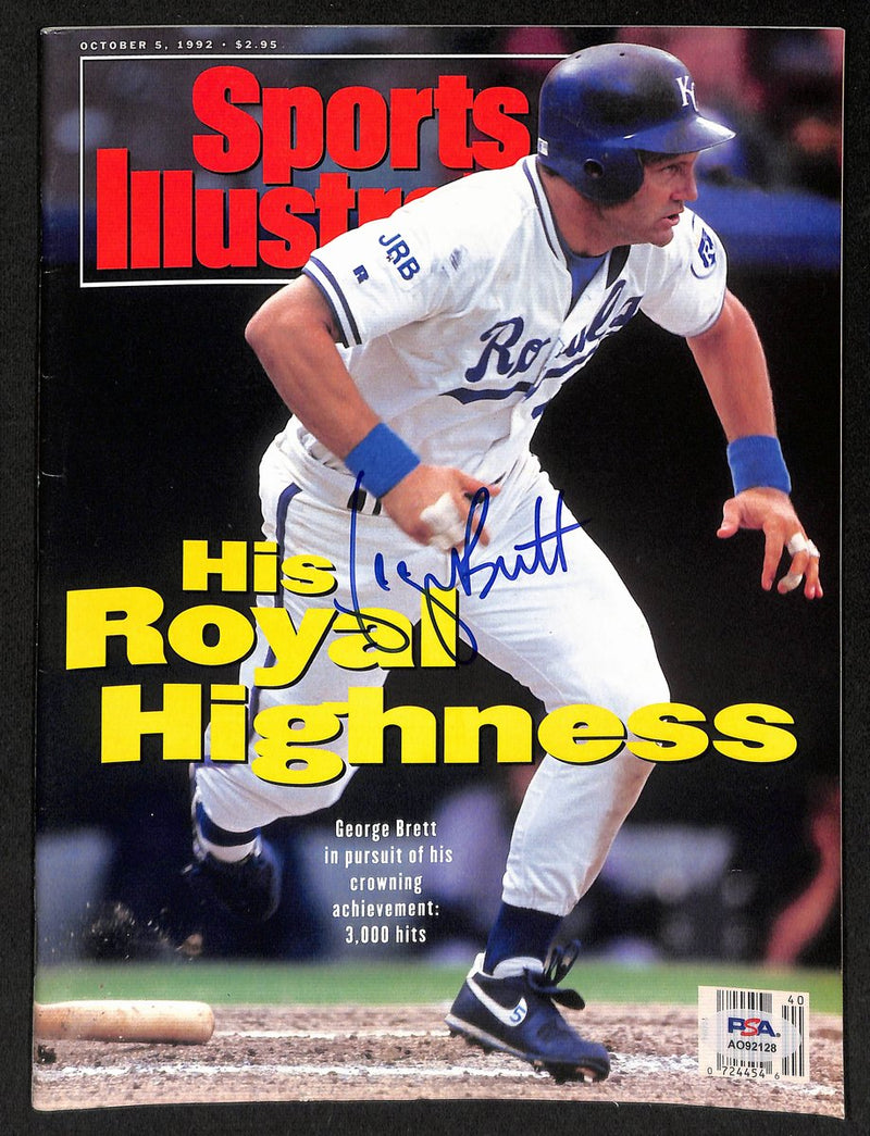George Brett Signed 10/5/1992 Sports Illustrated Magazine NOLABEL PSA/DNA 193684
