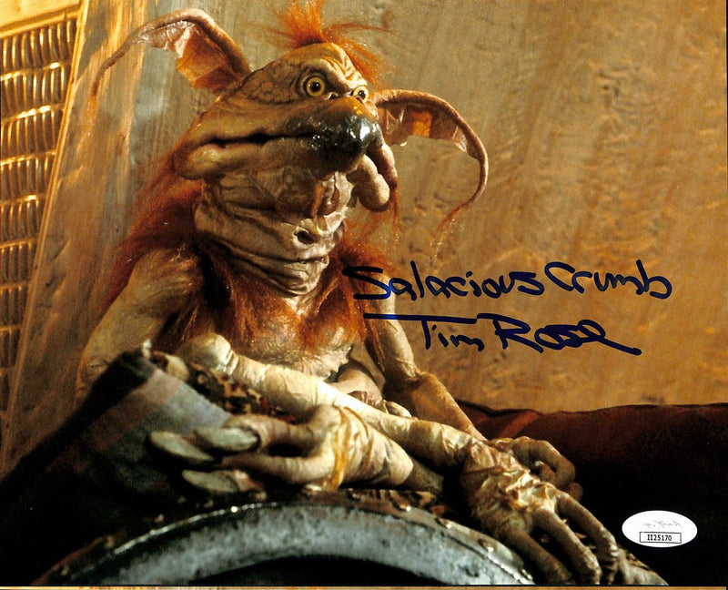 Tim Rose Signed/Inscr "Salacious Crumb" 8x10 Photo "Star Wars" JSA 193716