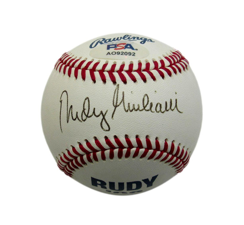 Rudy Giuliani Signed/Auto RUDY '08 Baseball PSA/DNA 194380