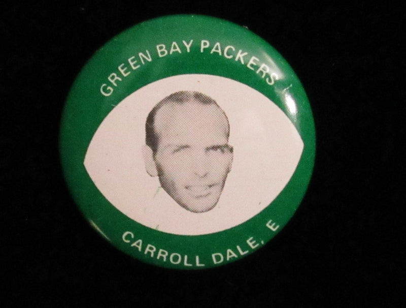 Vintage 1969 Drenks Potato Chips Carroll Dale Pin Green Bay Packers 193874
