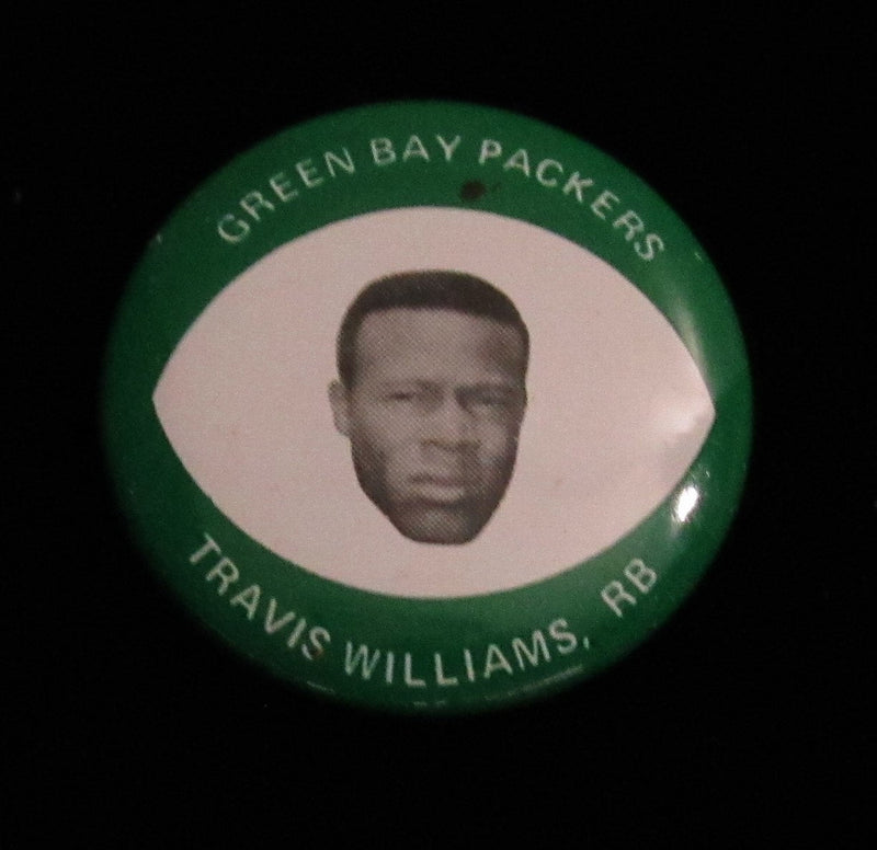 Vintage 1969 Drenks Potato Chips Travis Williams Pin Green Bay Packers 193892