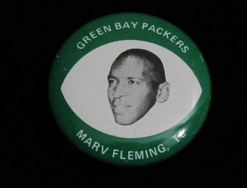 Vintage 1969 Drenks Potato Chips Marv Fleming Pin Green Bay Packers 193906