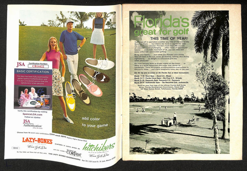 Arnold Palmer Signed/Autographed March 1968 Golf Digest Magazine JSA 194958