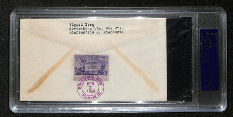 Ed Mathews HOF Signed/Autographed 1954 FDC Envelope Braves PSA/DNA 193790