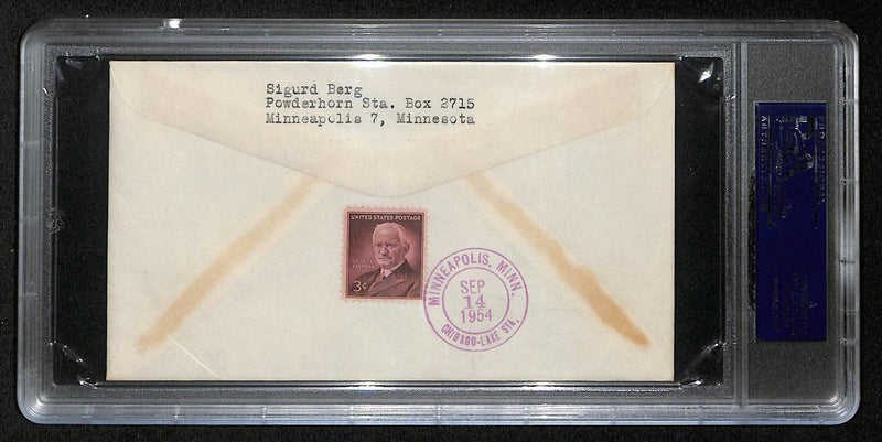 Richie Ashburn HOF Signed/Autographed 1954 FDC Envelope Phillies PSA/DNA 193795