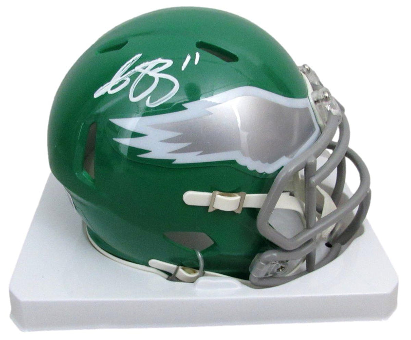 A.J. Brown Signed/Auto Mini Kelly Green Football Helmet Eagles Beckett 195532
