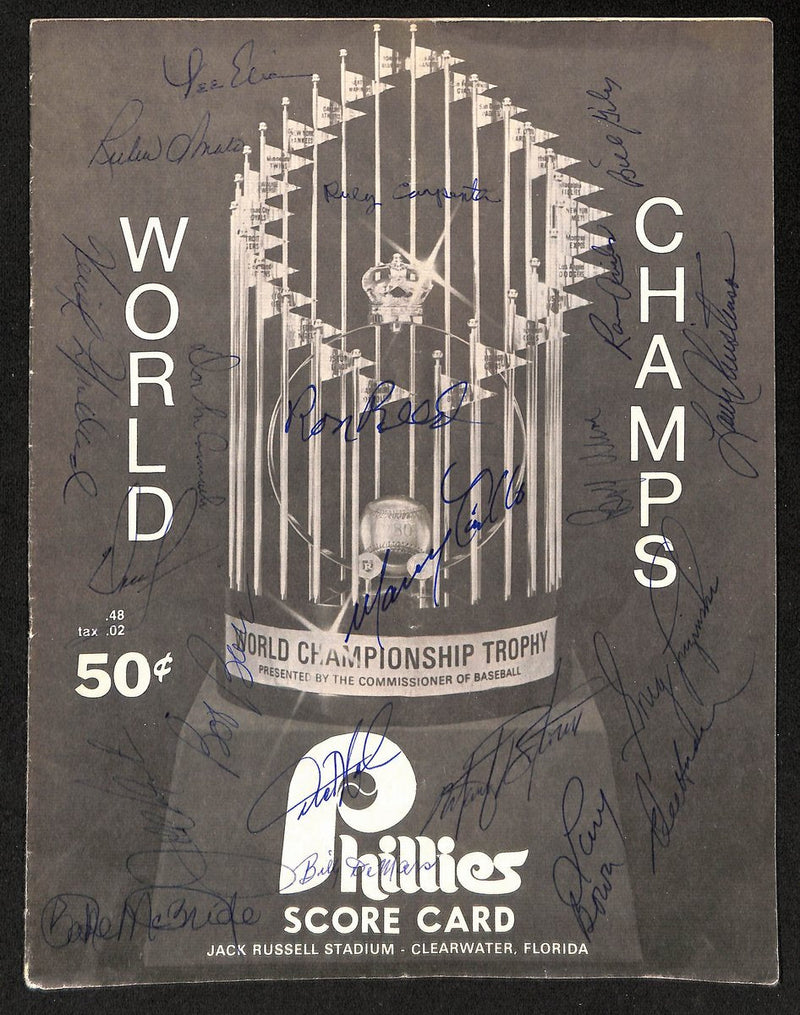 1981 Phillies Signed/Autographed (21) Spring Training Scorecard 194940