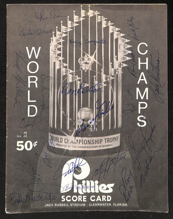 1981 Phillies Signed/Autographed (21) Spring Training Scorecard 194940