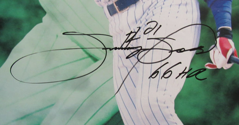 Sammy Sosa Signed/Inscribed 23x35 Poster Chicago Cubs PSA/DNA 194331