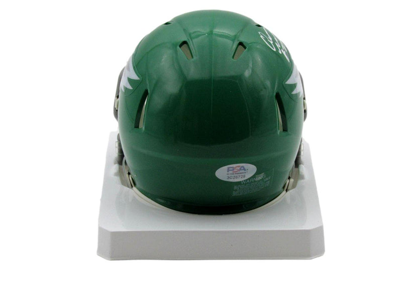 Quinyon Mitchell Signed/Autographed Kelly-Green Mini Helmet Eagles PSA 192756