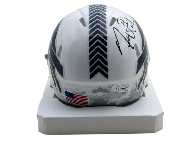 Frank Reich Signed Salute to Service Mini Helmet Buffalo Bills JSA 194005