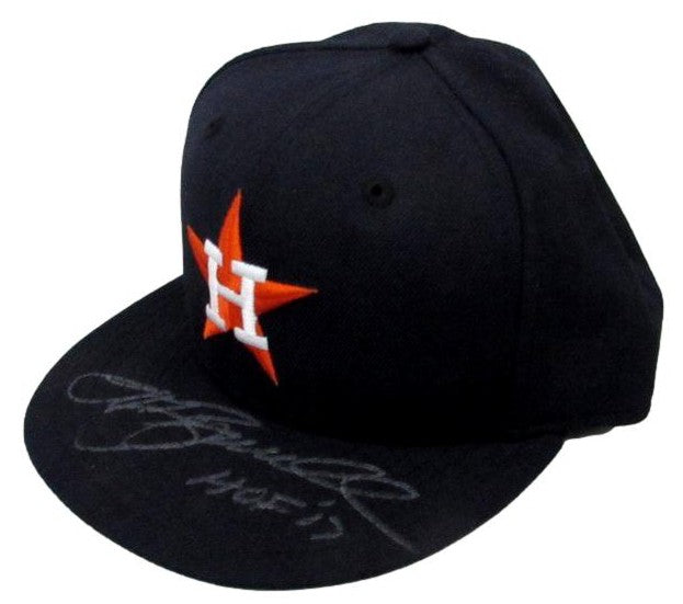 Jeff Bagwell HOF Signed/Inscr New Era Fitted Baseball Hat Astros PSA/DNA 194018