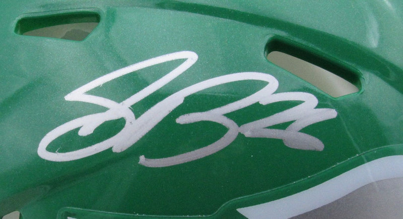 Saquon Barkley Signed/Autographed Kelly Green Eagles Mini Helmet PSA/DNA 195211