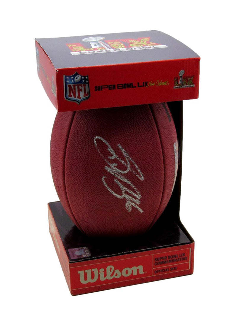 Saquon Barkley Signed Leather Super Bowl 59 Duke Football Eagles PSA/DNA 192782