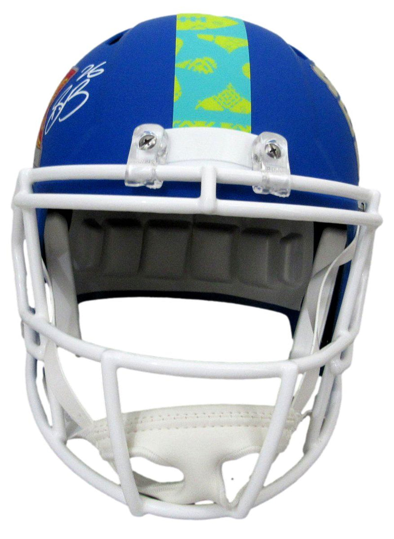 Saquon Barkley Signed Blue SB LIX Full Size Replica Helmet Eagles PSA 195222