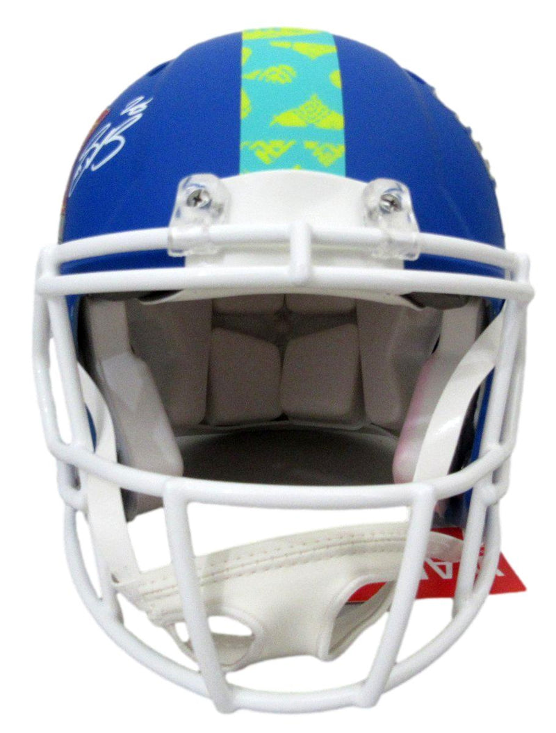 Saquon Barkley Signed Blue SB LIX Full Size Authentic Helmet Eagles PSA 195225