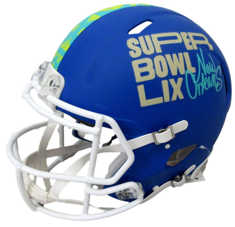Saquon Barkley Signed Blue SB LIX Full Size Authentic Helmet Eagles PSA 195227