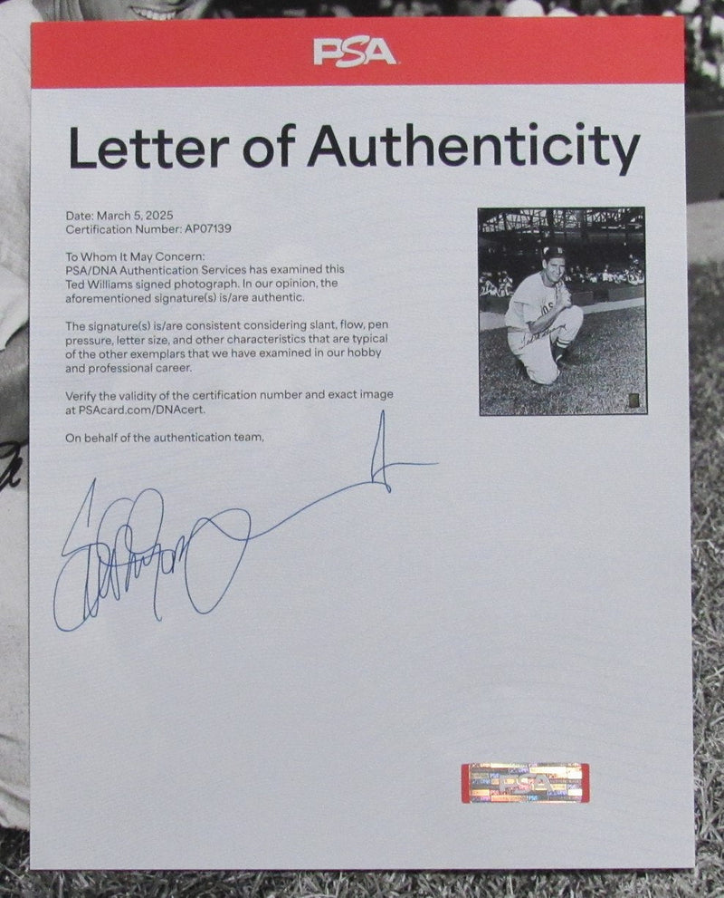 Ted Williams HOF Signed/Autographed 16x20 Photo Boston Red Sox PSA/DNA 192807