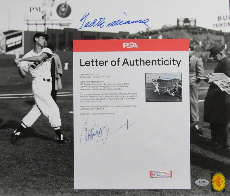 Ted Williams HOF Signed/Autographed 16x20 Photo Boston Red Sox PSA/DNA 192808