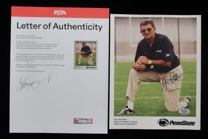 Joe Paterno Signed/Autographed 8x10 Photo Penn State PSA/DNA 192810