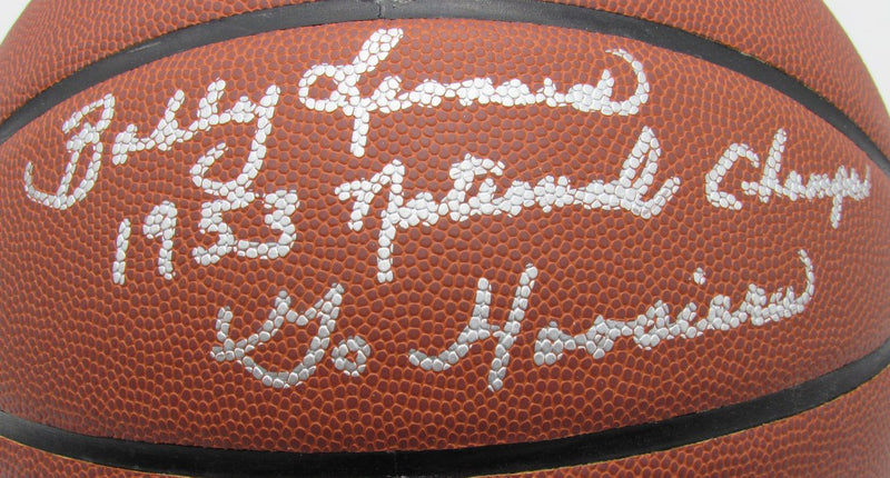 Bobby Slick Leonard HOF Indiana Hoosiers Signed/Inscr NCAA Basketball PSA 195246