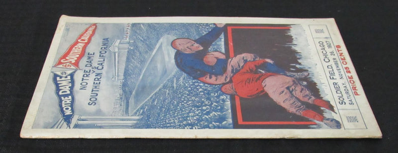 1927 Notre Dame vs. USC Football Game Program Knute Rockne Soldier Field 195256