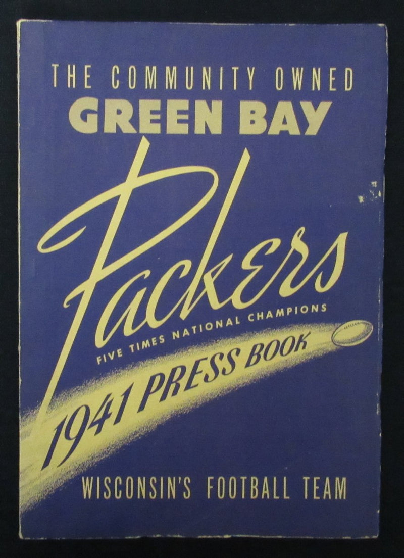 Vintage 1941 Green Bay Packers Press/Media Guide RARE 195270