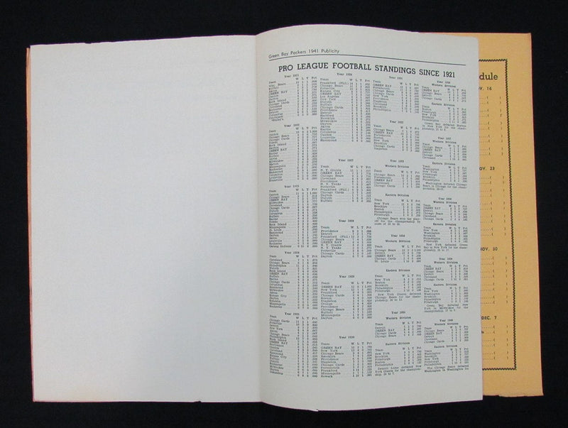 Vintage 1941 Green Bay Packers Press/Media Guide RARE 195270