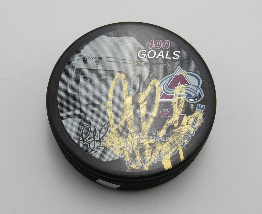 Ray Bourque HOF Signed 400 Goals Hockey Puck Colorado Avalanche PSA 193980