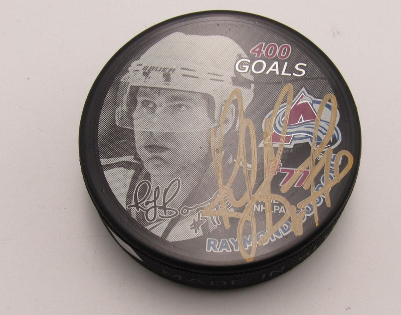 Ray Bourque HOF Signed 400 Goals Hockey Puck Colorado Avalanche PSA 193984