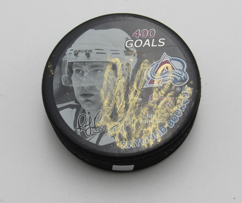 Ray Bourque HOF Signed 400 Goals Hockey Puck Colorado Avalanche PSA 194242