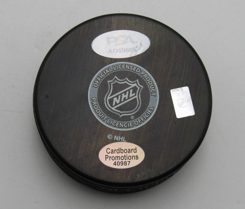 Mike Krushelnyski Signed/Inscribed Edmonton Oilers Hockey Puck PSA 194269