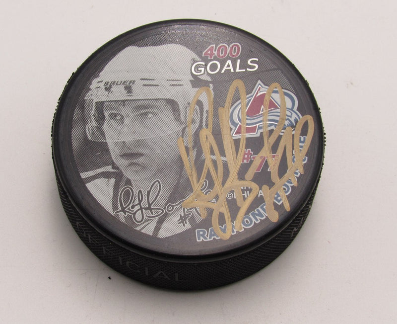 Ray Bourque HOF Signed 400 Goals Hockey Puck Colorado Avalanche PSA 194307