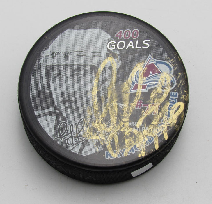 Ray Bourque HOF Signed 400 Goals Hockey Puck Colorado Avalanche PSA 194314