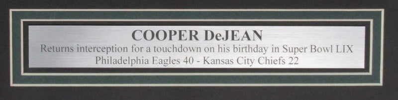 Cooper DeJean Signed/Auto 16x20 Photo Philadelphia Eagles Framed JSA 195281
