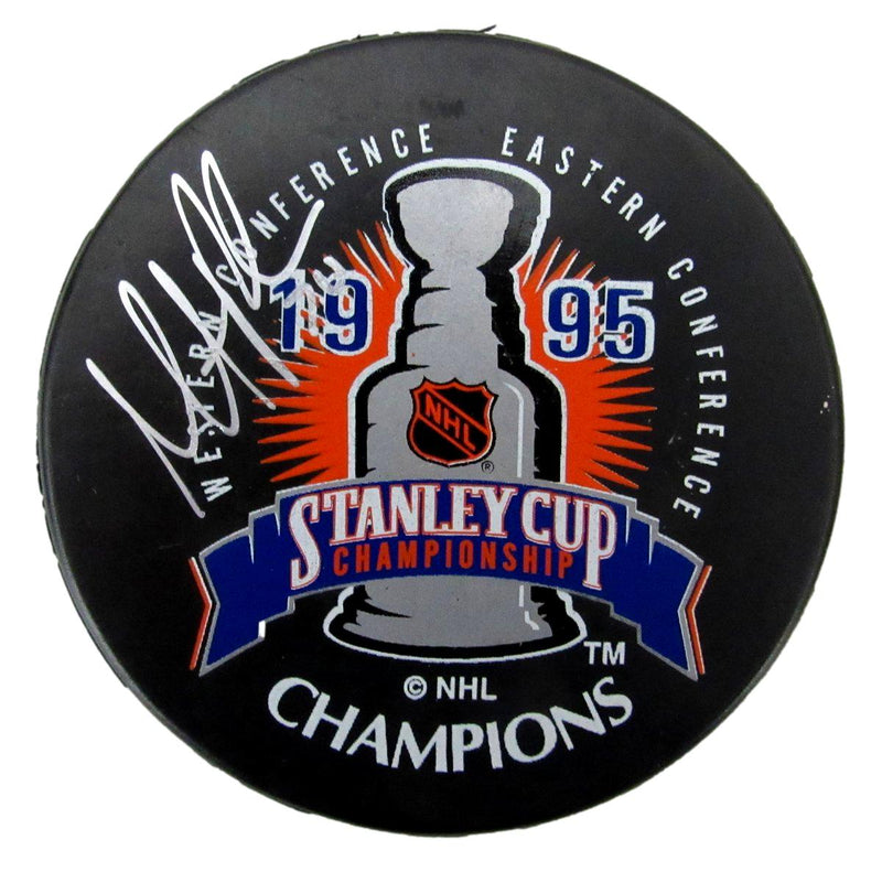 Martin Brodeur HOF Signed 2003 Stanley Cup Champions Hockey Puck PSA 194253