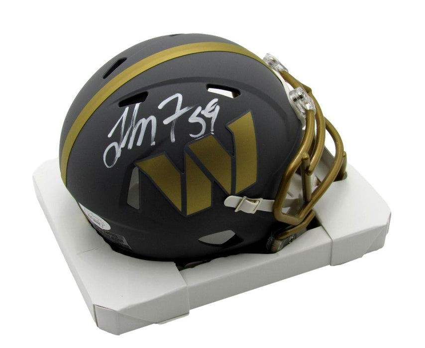 London Fletcher Signed/Autographed Commanders Slate Mini Helmet JSA 194696