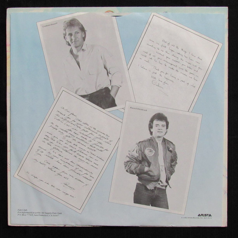 Russell Hitchcock/Graham Russell Signed Record Album "Air Supply" PSA/DNA 194710