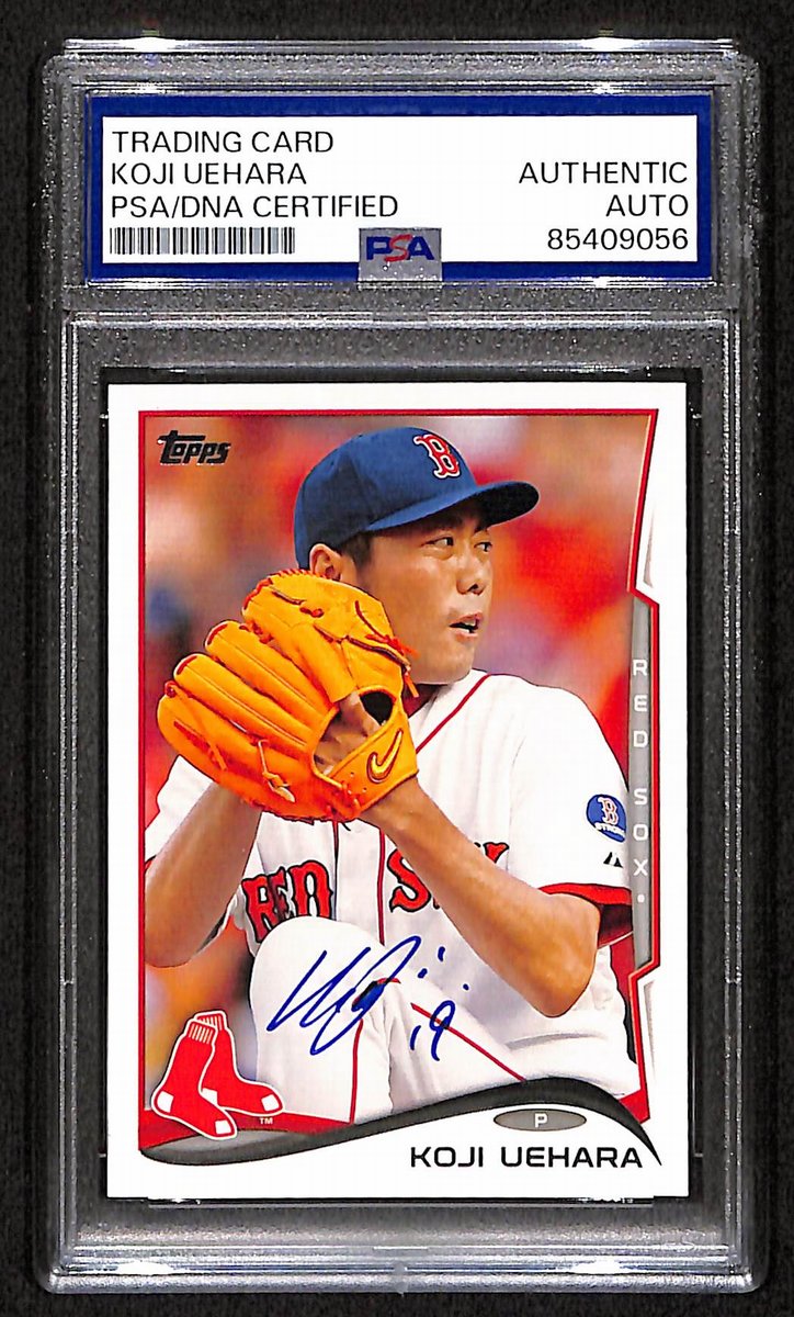 Koji Uehara Boston Red Sox Signed/Auto 2014 TOPPS Card #426 PSA/DNA 194919