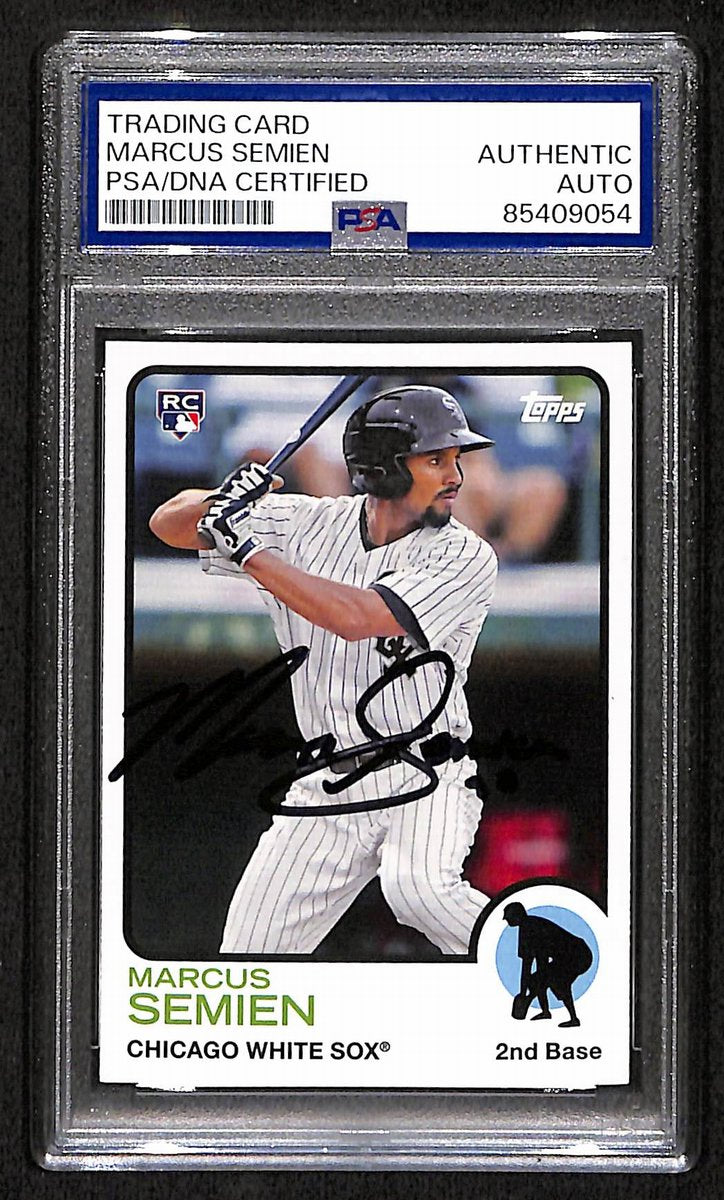 Marcus Semien White Sox Signed/Auto 2014 TOPPS RC Card #6 PSA/DNA 194920