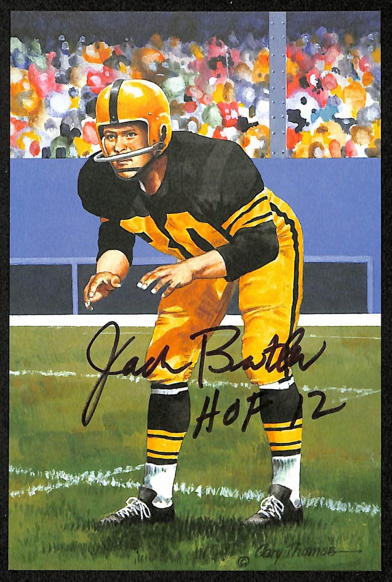 Jack Butler Signed/Inscribed GLAC Goal Line Art Postcard Gold Seal 35/100 PSA